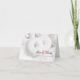 Elegant Wedding Thank You Ethereal White Doughnuts サンキューカード