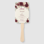 Elegant Wedding Timeline Program Hand Fan ハンドファン (正面)