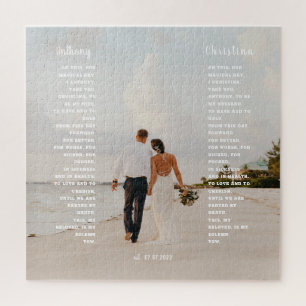 Elegant Wedding Vow Art Gift ジグソーパズル