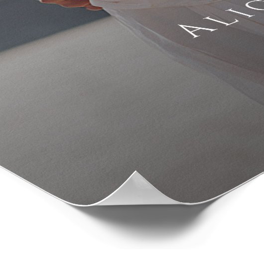 Elegant wedding welcome photo ポスター (角)