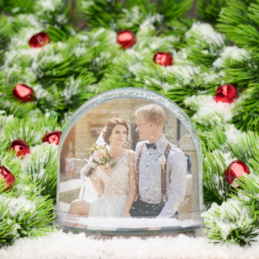 Elegant wedding with photo Newlyweds keepsake (クリスマス)
