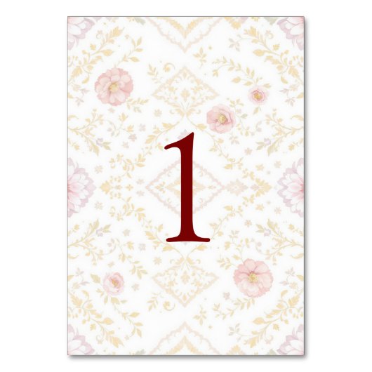 Elegant weeding table number テーブルナンバー (正面)