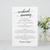 Elegant Weekend Birthday Itinerary Invitation (スタンド正面)