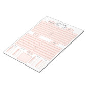Elegant Weekly Meal Planner Shopping List Notepad ノートパッド (アングル)