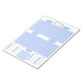 Elegant Weekly Meal Planner Shopping List Notepad ノートパッド (アングル)