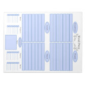Elegant Weekly Meal Planner Shopping List Notepad ノートパッド (正面)