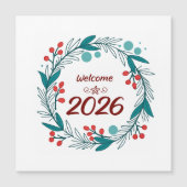 Elegant Welcome to 2026 – Festive Laurel Wreath (正面)