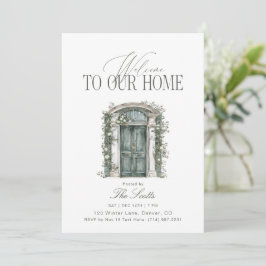 Elegant Welcome To Our Home Housewarming 招待状