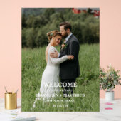 Elegant Welcome To Our Wedding Photo アクリルサイン (ウェディング)