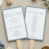 Elegant Welcome Wedding Ceremony Fan Program ハンドファン
