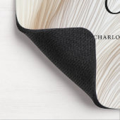 Elegant, Wellen, Monogramm マウスパッド (コーナー)
