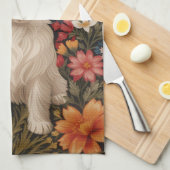 Elegant West Highland Terrier Colorful Floral キッチンタオル (四つ折り)