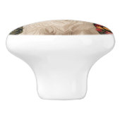 Elegant West Highland Terrier Colorful Floral セラミックノブ (側面)