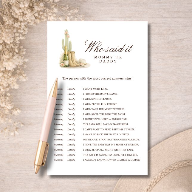 Elegant Western Mommy or Daddy Guess Who Said It (クリエイターアップロード済み)