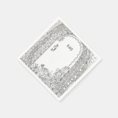 Elegant Whimsical Garden Door Wedding スタンダードカクテルナプキン (角)