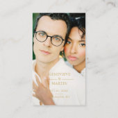 Elegant Whimsical Script Photo Qr Code Wedding エンクロージャーカード (裏面)