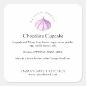 Elegant Whipped Cream Bakery Ingredient スクエアシール (正面)