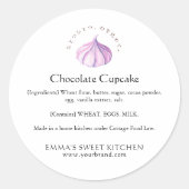 Elegant Whipped Cream Ingredient Product ラウンドシール (正面)