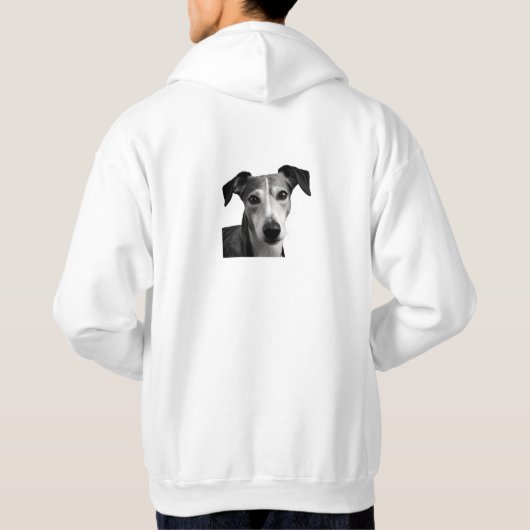 Elegant Whippet Hoodie パーカ (裏面)