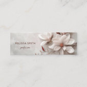 Elegant White 3D Magnolia スキニー名刺 (正面)