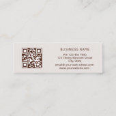 Elegant White 3D Magnolia スキニー名刺 (裏面)