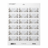 Elegant White 3D Magnolia ラベル (フルシート)