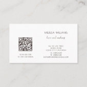 Elegant White 3D Magnolia 名刺 (裏面)