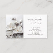 Elegant White 3D Magnolia 名刺 (裏面)