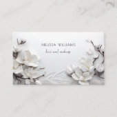 Elegant White 3D Magnolia 名刺 (正面)