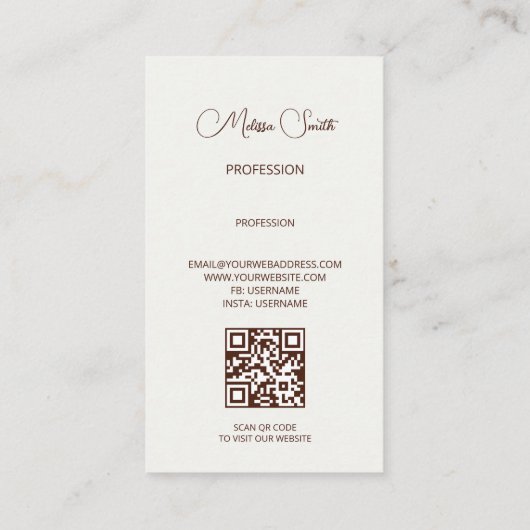 Elegant White 3D Roses 名刺 (裏面)