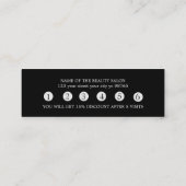 Elegant white and black beauty salon ロイヤリティカード (裏面)