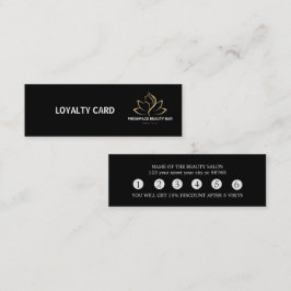 Elegant white and black beauty salon ロイヤリティカード