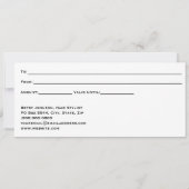 Elegant White and Black Gift Certificate Card 招待状 (裏面)