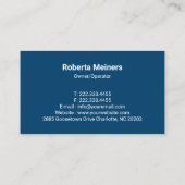 Elegant White and Blue Cleaning Service 名刺 (裏面)