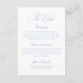 Elegant White and Dusty Blue Wedding Details  エンクロージャーカード (正面)