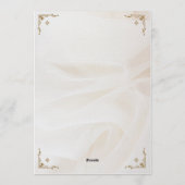 Elegant White And Gold Classic Birthday Party 招待状 (裏面)
