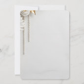 Elegant White and Gold Floral Frame 招待状 (裏面)