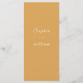 Elegant white and Gold Floral Wedding Menu Card メニュー (裏面)