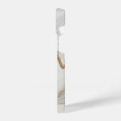 Elegant White And Gold Marble iPhoneケース (左側面)