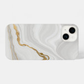 Elegant White And Gold Marble iPhoneケース (裏面横)