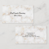 Elegant White and Gold Marble Professional 名刺 (正面/裏面)