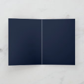 Elegant White and Gold Rose on Navy Blue サンキューカード (内部)