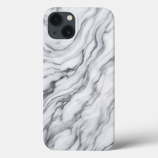 Elegant White and Grey Marble phone case - Modern  Case-Mate iPhoneケース (裏面)
