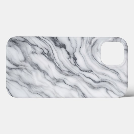Elegant White and Grey Marble phone case - Modern  Case-Mate iPhoneケース (裏面 (横))