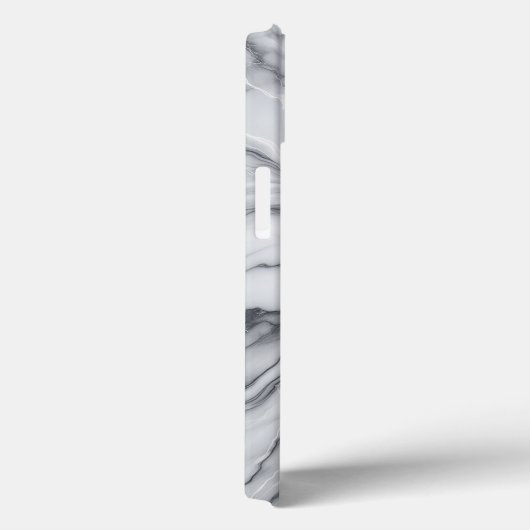 Elegant White and Grey Marble phone case - Modern  Case-Mate iPhoneケース (裏面 / 右)