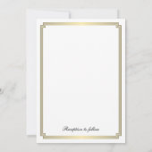 Elegant White Art Deco Wedding Invitations 招待状 (裏面)