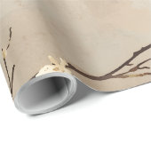 Elegant White Blossom Minimal Branch ラッピングペーパー (ロールコーナー)