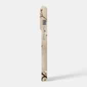 Elegant White Blossom Minimal Branch iPhoneケース (左側面)