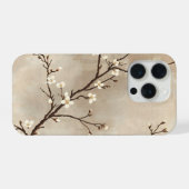 Elegant White Blossom Minimal Branch iPhoneケース (裏面横)