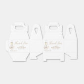 Elegant White Bow Prosecco Bridal Shower Thank You フェイバーボックス (折り畳みなし)